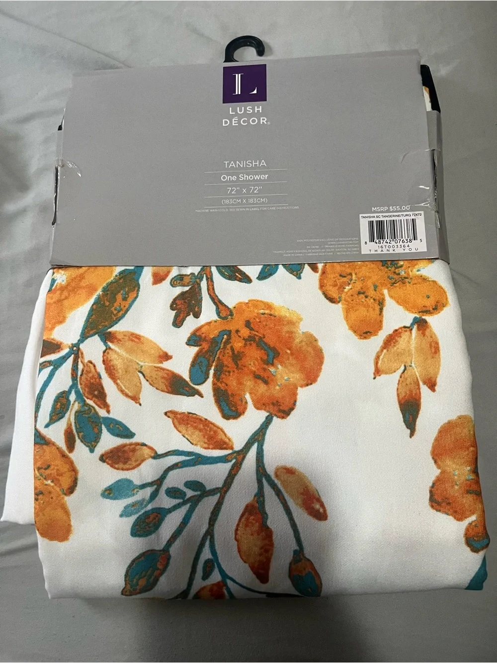 Lush Décor Tanisha Floral Shower Curtain